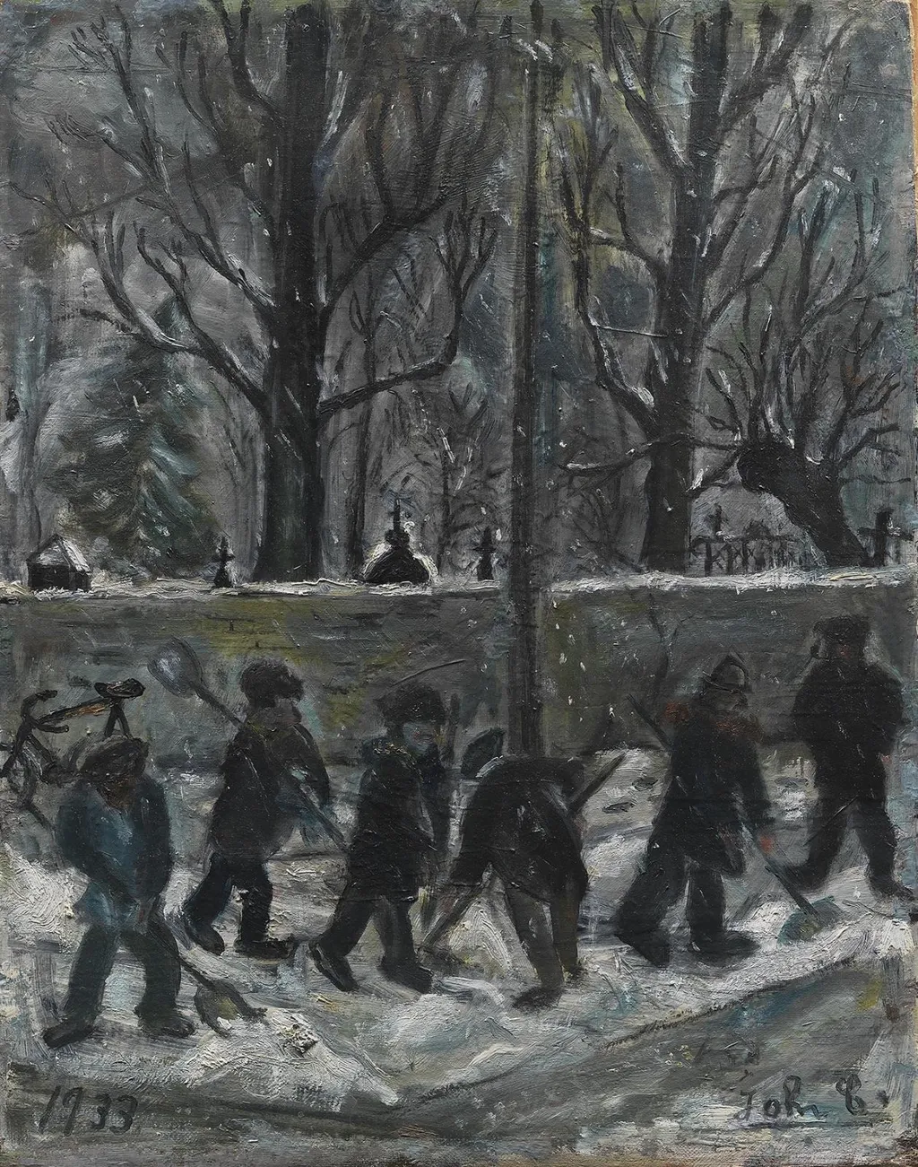 Snow-Clearing, by John Christensen, oil, 1933