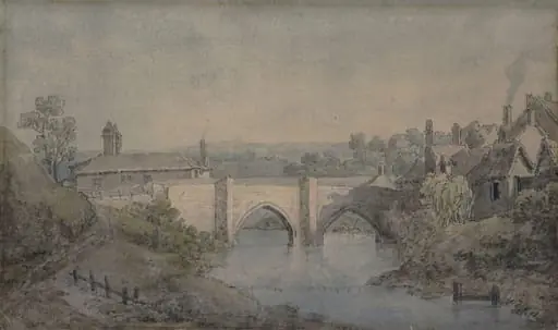 Bishop Gate Bridge, Norwich, by John Claude Nattes