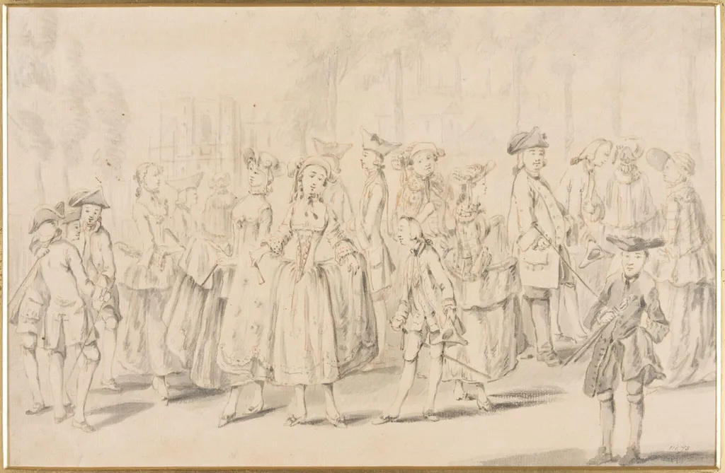 Promenaders in St. James' Park, by John Collett, 1750