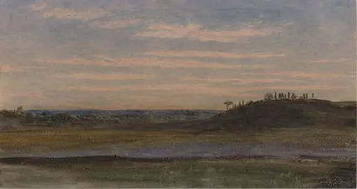 The Campagna, Rome, after sunset, by John Collingham Moore