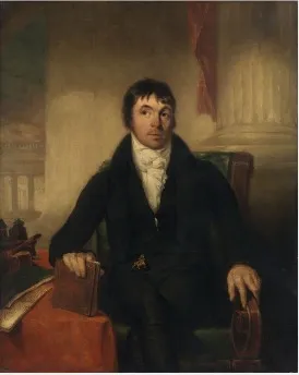 Portrait of John Philpot Curran (1750-1817), Statesman and Lawyer, by John Comerford, oil, 1809