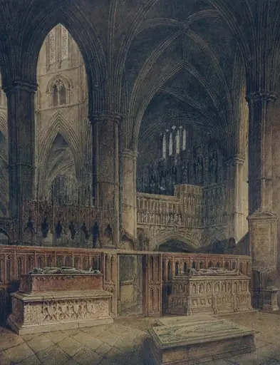 Interior of Edmund's Chapel, Westminster Abbey, by John Coney