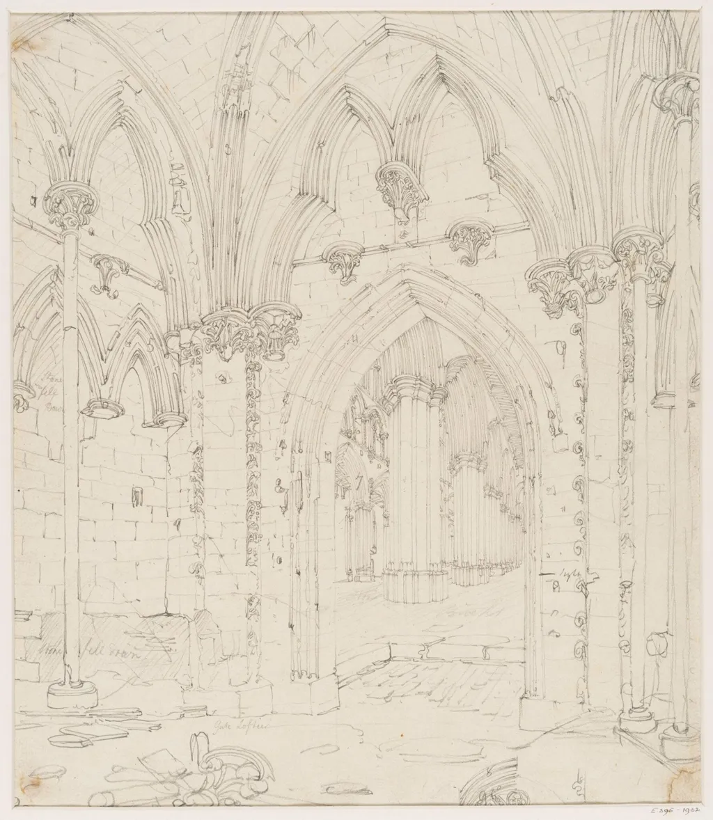 Interior of Walsingham Priory, Norfolk, by John Coney, 1818