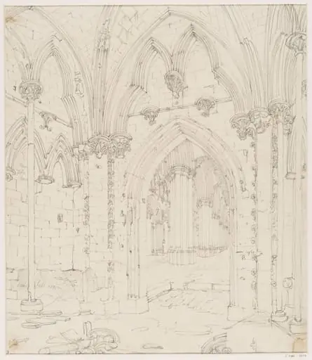 Interior of Walsingham Priory, Norfolk, by John Coney