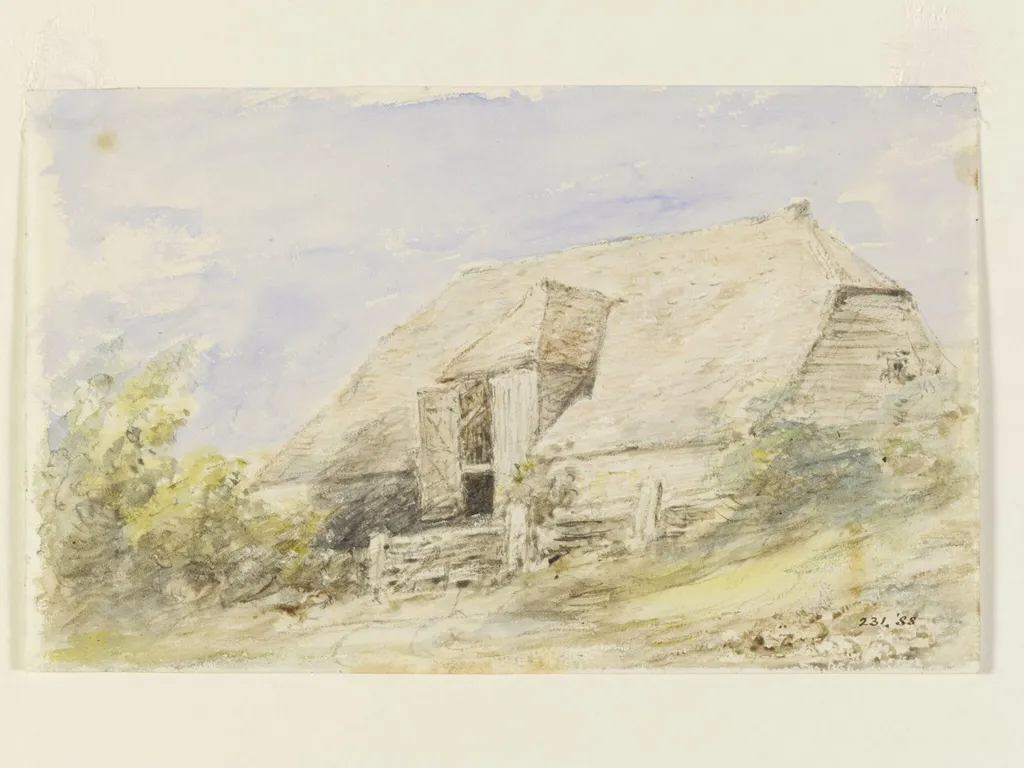 A barn., by John Constable, watercolor, 1834