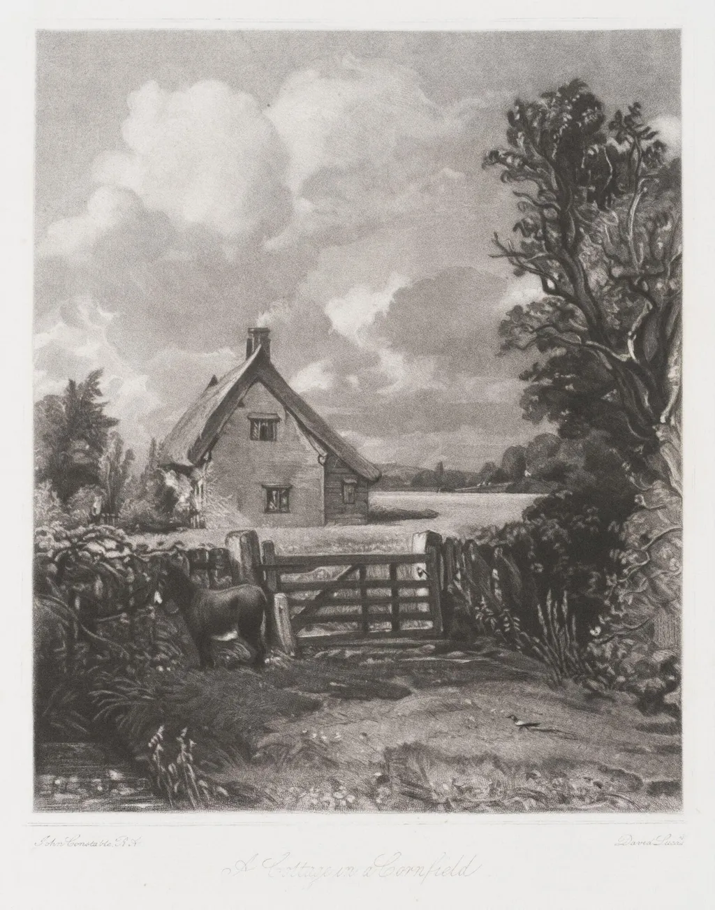 A Cottage in a Cornfield, by John Constable