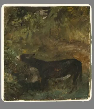A Donkey with a Foal: Study for <i>The Cornfield</i>, by John Constable, 1826