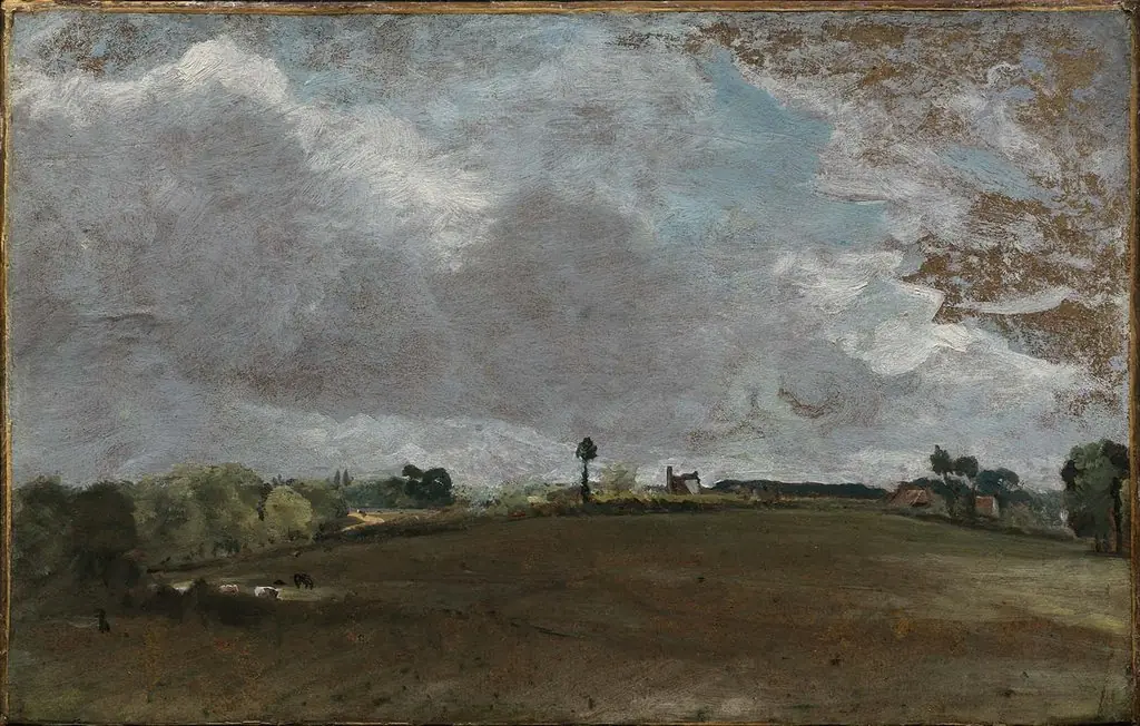 A Hilltop (His Native Village), by John Constable