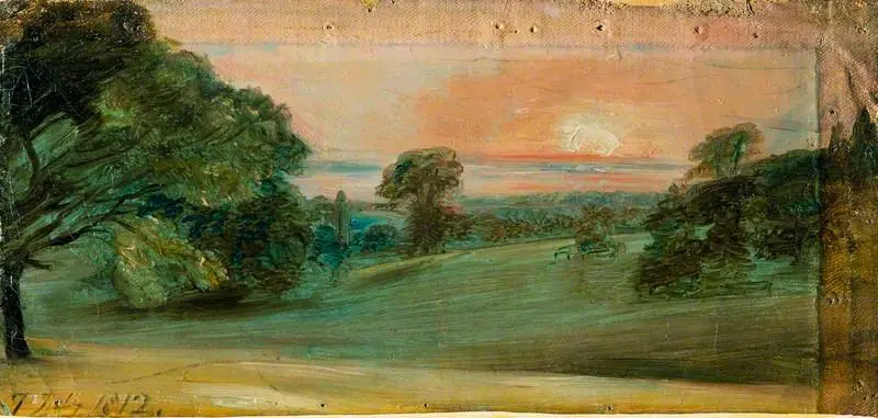 A Landscape near East Bergholt, Evening, by John Constable