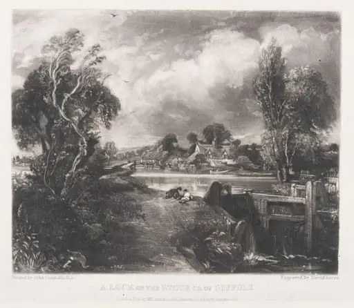 A LOCK ON THE STOUR CO: OF SUFFOLK, by John Constable
