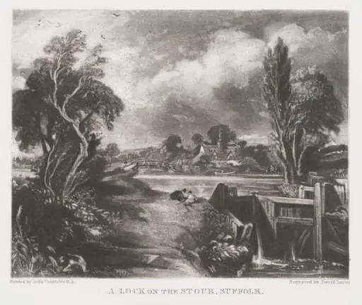 A LOCK ON THE STOUR, SUFFOLK, by John Constable