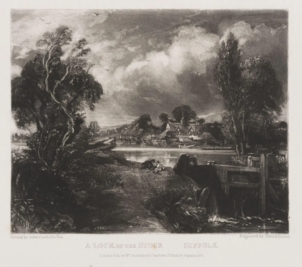 A LOCK ON THE STOUR SUFFOLK, by John Constable, 1831