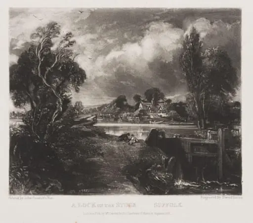 A LOCK ON THE STOUR SUFFOLK, by John Constable
