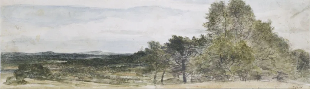 A view at Hursley, Hampshire, by John Constable, watercolor, 1804