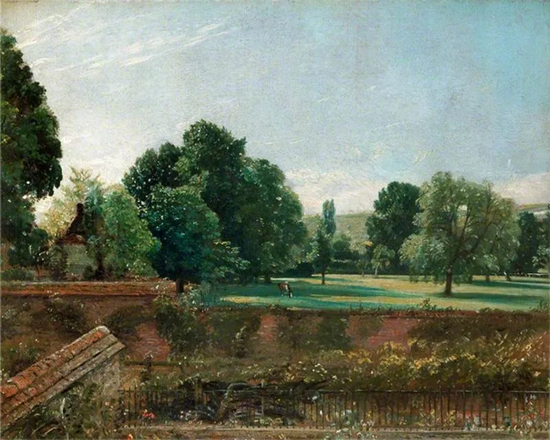 A View at Salisbury from Archdeacon Fisher's House, by John Constable, oil, 1829