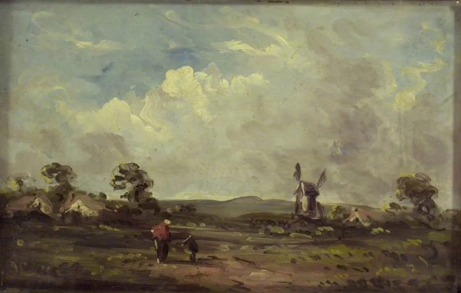 A View in Suffolk, by John Constable, oil, 1816