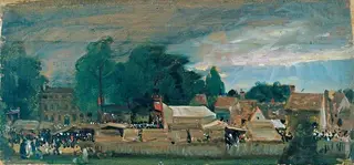 A Village Fair (probably at East Bergholt), by John Constable, 1811