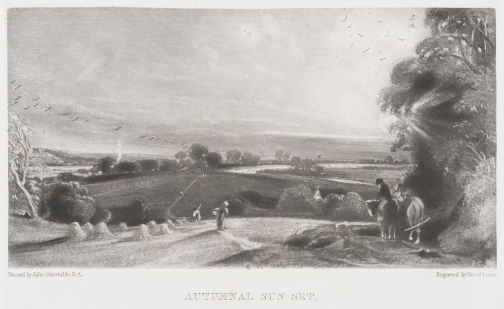 AUTUMNAL SUN SET, by John Constable