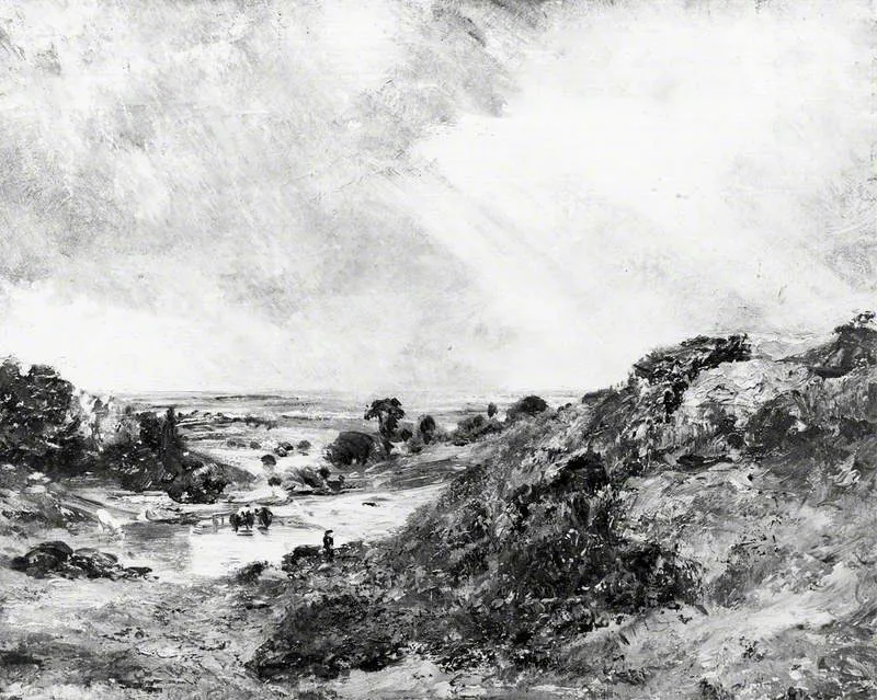 Branch Hill Pond, Hampstead, by John Constable, oil, 1819