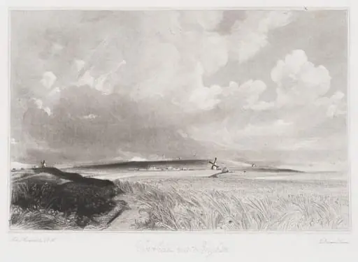 Cornfields near Brighton, by John Constable