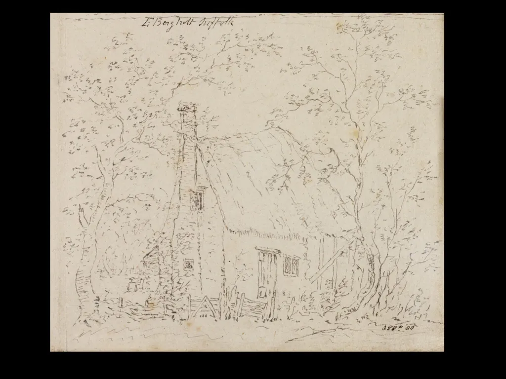 Cottage at East Bergholt, by John Constable, 1796