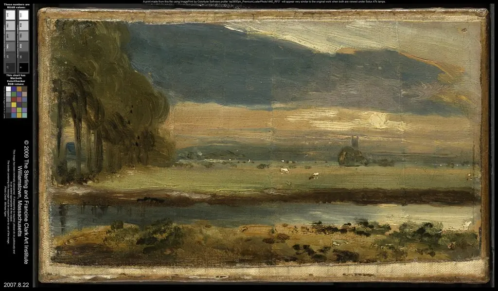 Dedham Church from Flatford, by John Constable