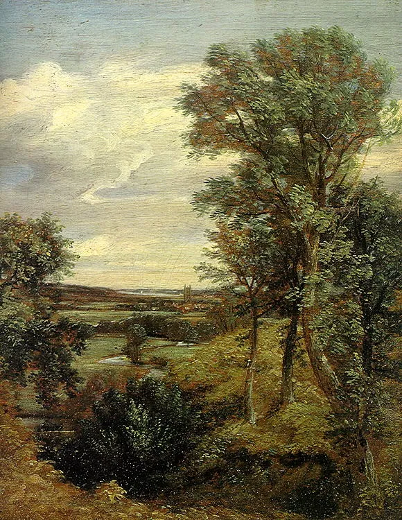 Dedham Vale, by John Constable, oil, 1802