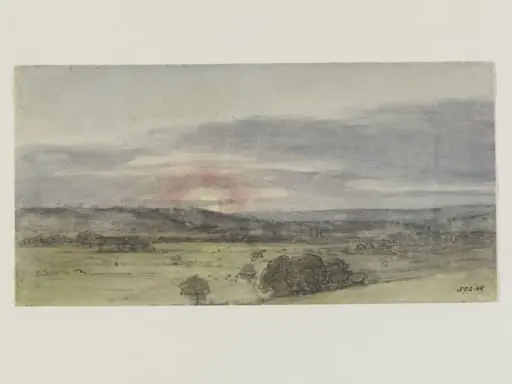 Dedham Vale, from East Bergholt: sunset., by John Constable