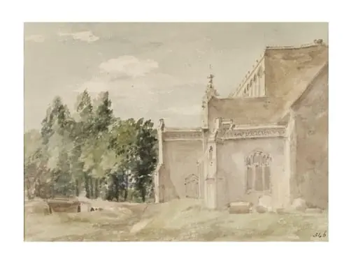 East Bergholt Church: view from the east, by John Constable