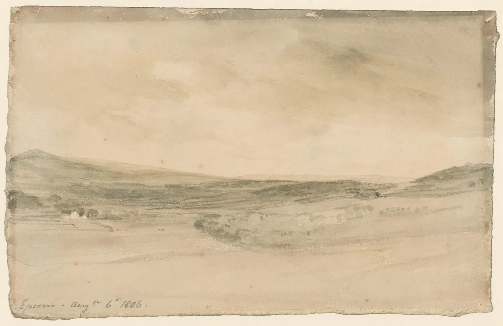 Epsom Heath, by John Constable, watercolor, 1806