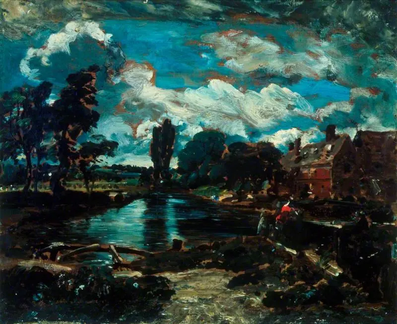 Flatford Mill from a Lock on the Stour, by John Constable