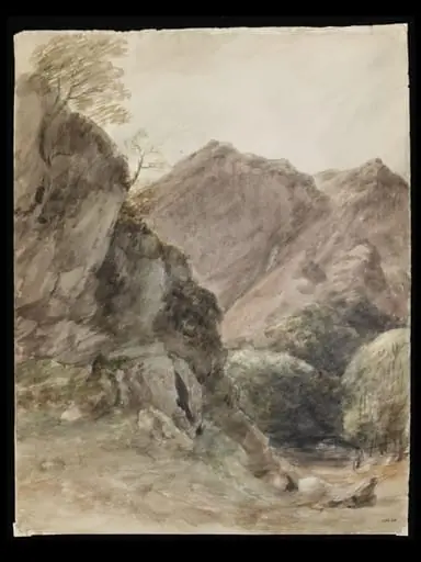 Gate Crag, Borrowdale., by John Constable