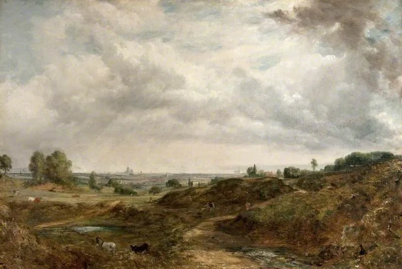 Hampstead Heath, by John Constable, oil, 1830