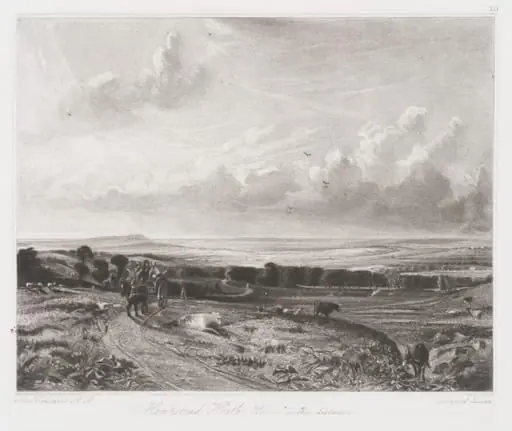 Hampstead Heath. Harrow in the distance, by John Constable