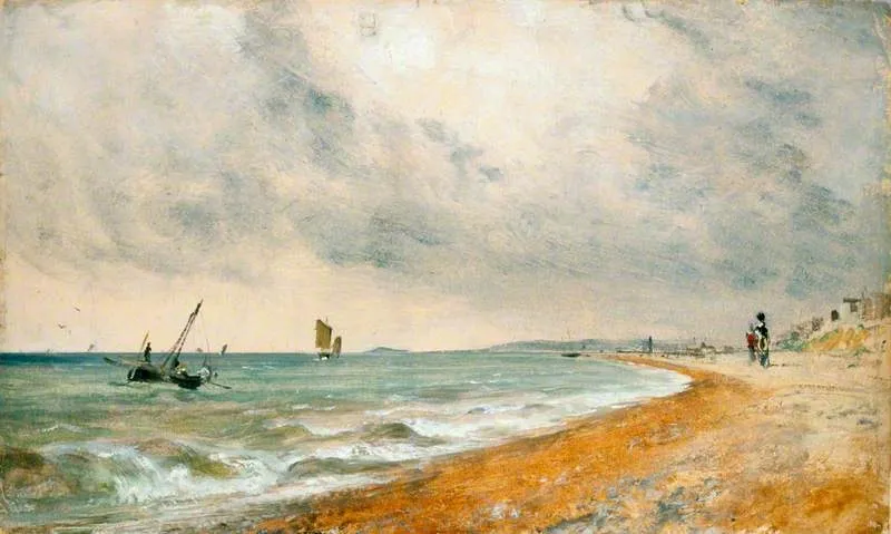 Hove Beach with Fishing Boats, by John Constable, unspecified, 1824