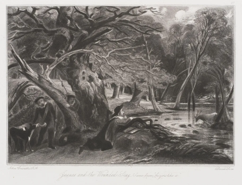 Jaques and the Wounded Stag. Scene from "As you like it.", by John Constable