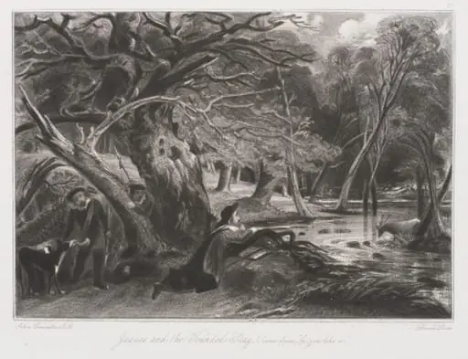 Jaques and the Wounded Stag. Scene from "As you like it.", by John Constable