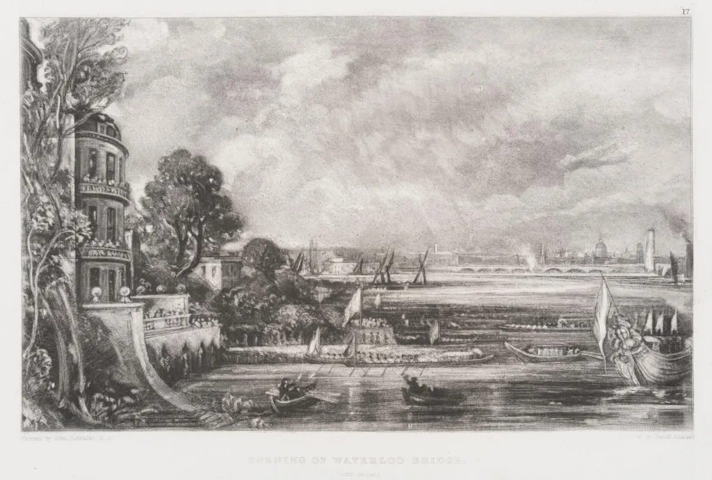 OPENING OF WATERLOO BRIDGE. JUNE.18.1817, by John Constable