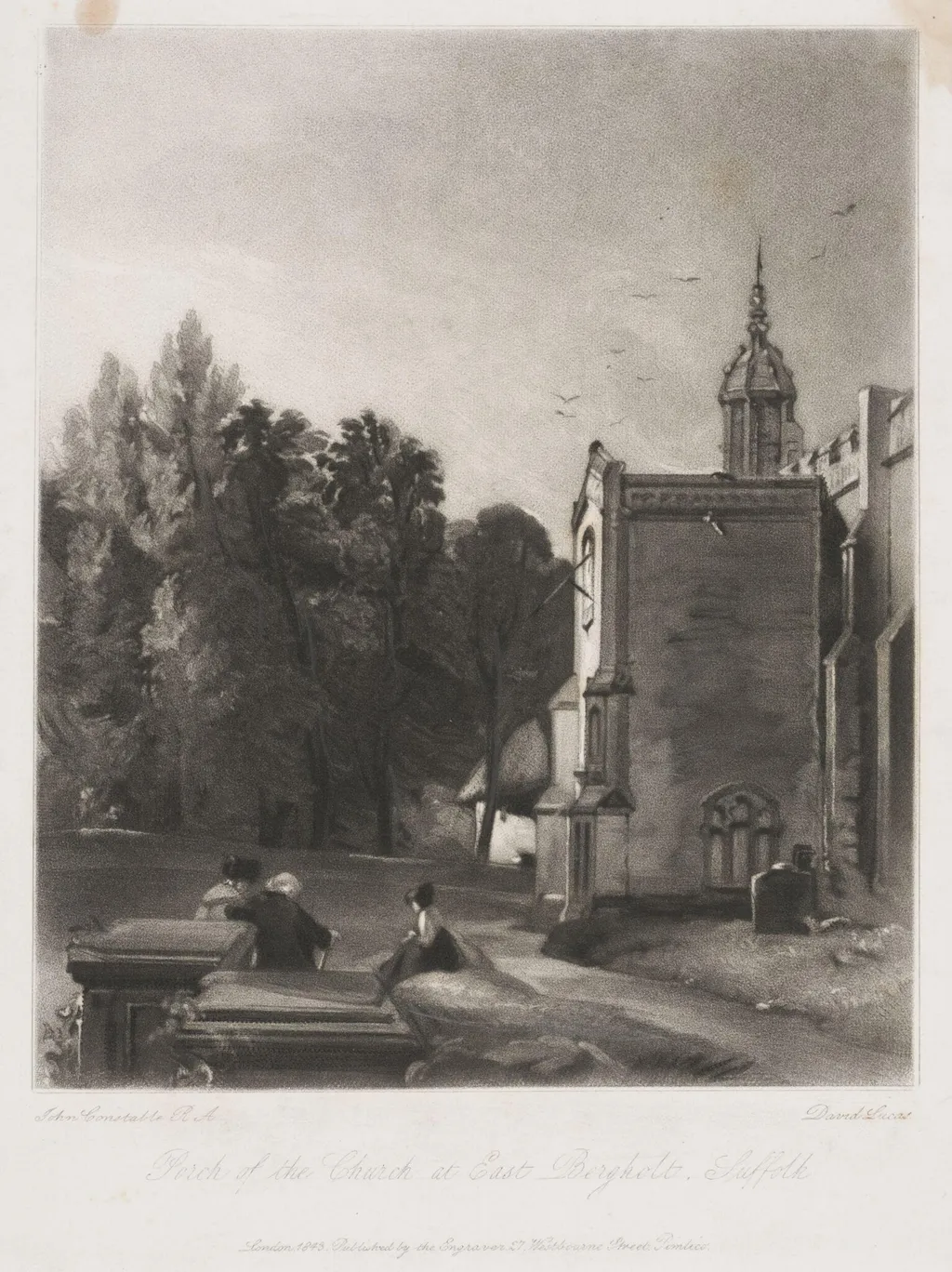 Porch of the Church at East Bergholt, Suffolk, by John Constable