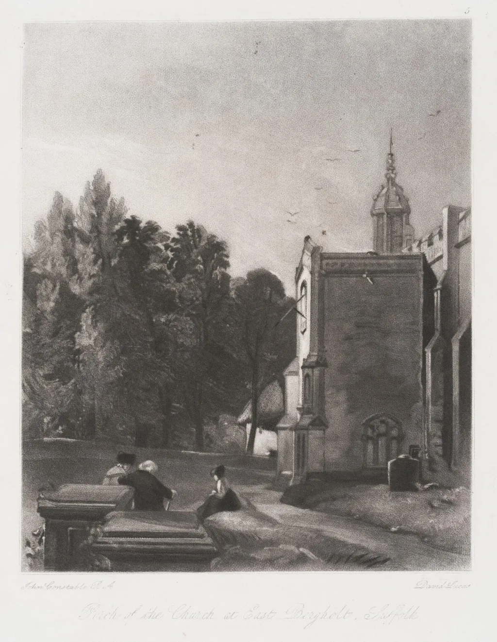 Porch of the Church at East Bergholt, Suffolk, by John Constable