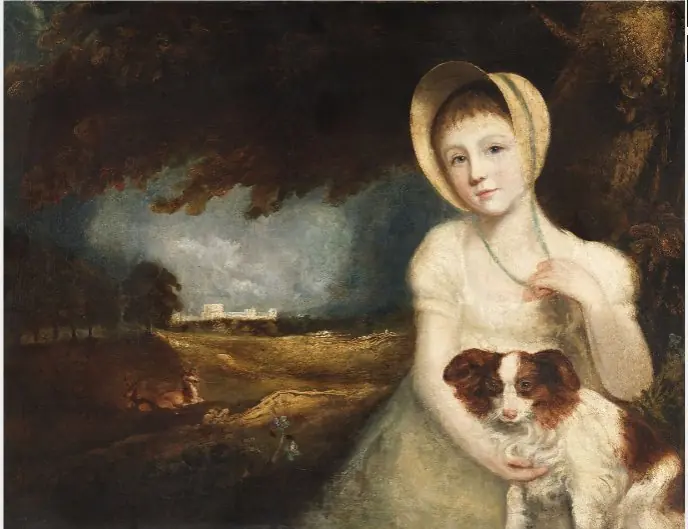 Portrait of a Child with a Dog, by John Constable
