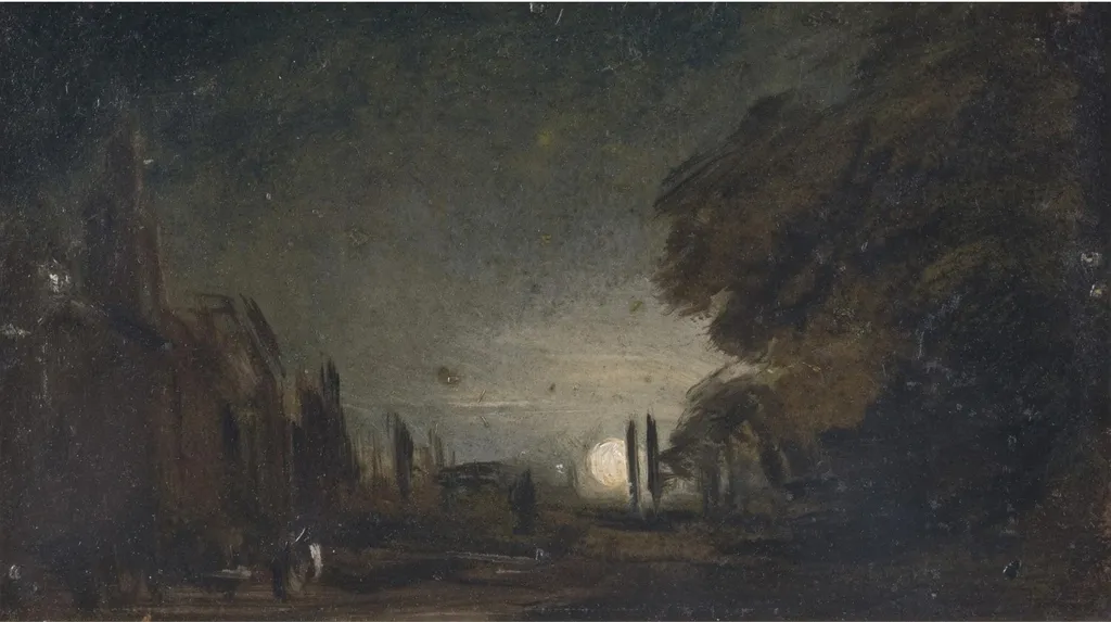 Rising Moon, by John Constable, unspecified, 1816