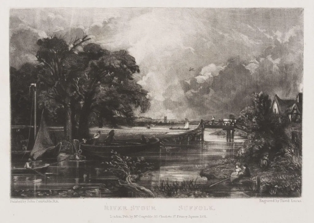 RIVER STOUR SUFFOLK, by John Constable, 1831