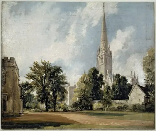 Salisbury Cathedral from the Close, by John Constable