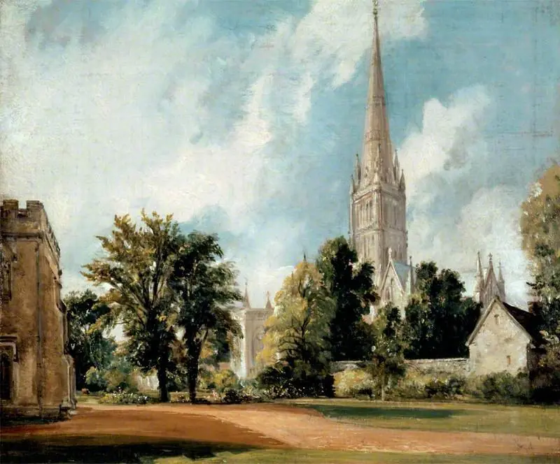 Salisbury Cathedral from the Close, by John Constable