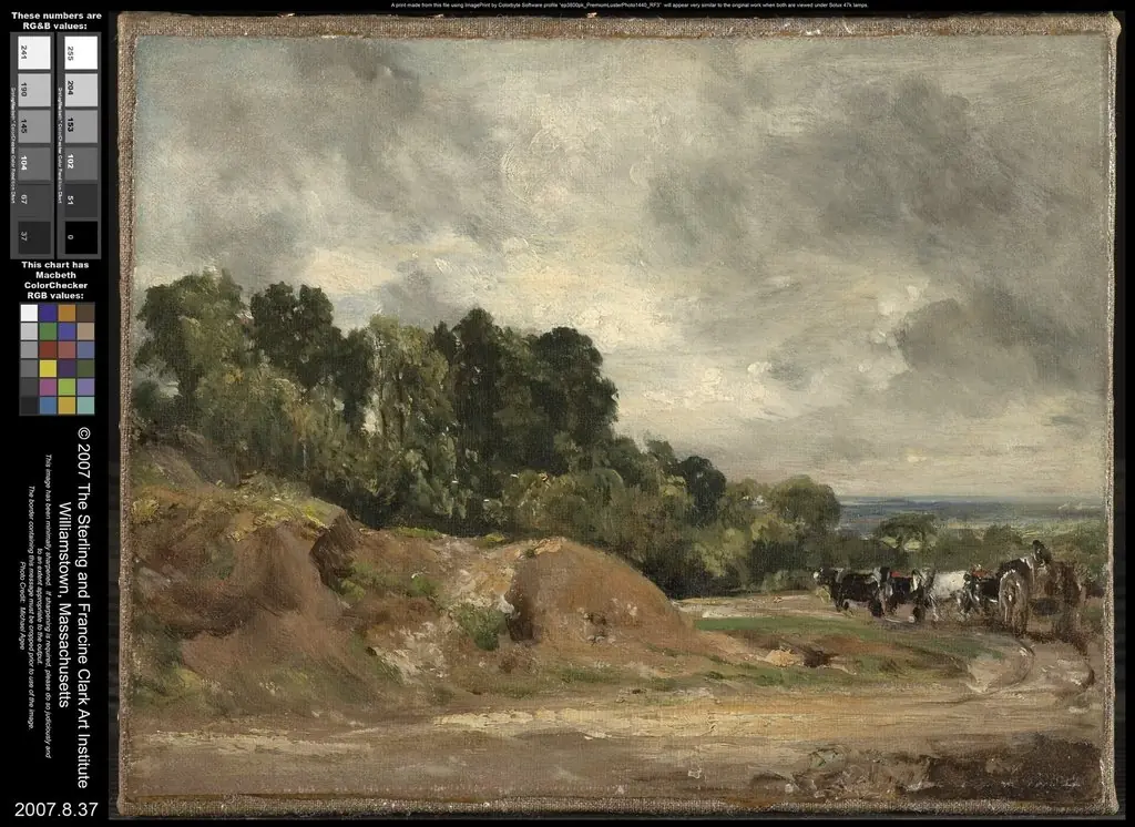 Sandbanks and a Cart and Horses on Hampstead Heath, by John Constable