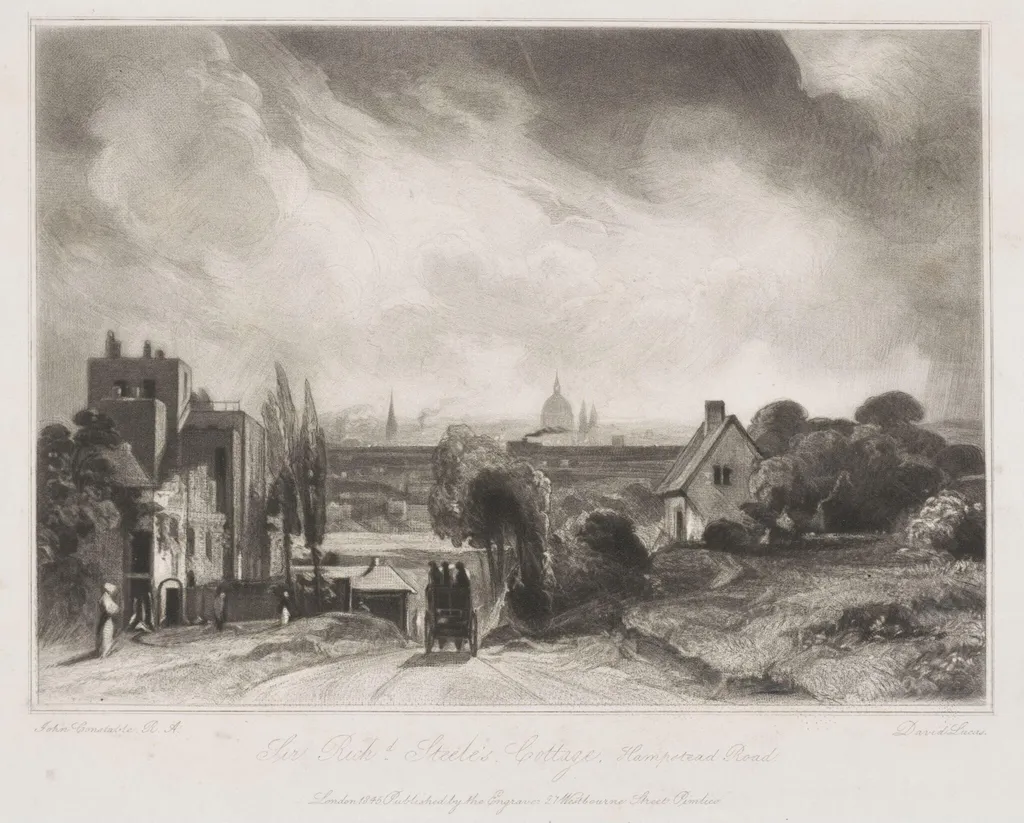 Sir Richd. Steele's Cottage. Hampstead Road, by John Constable