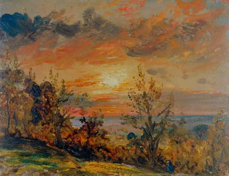 Sketch at Hampstead, Evening, by John Constable