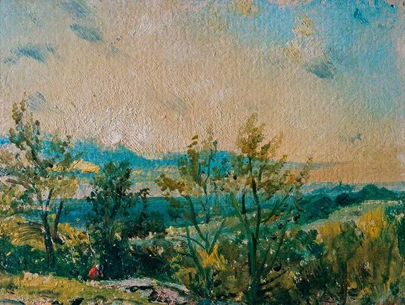 Sketch at Hampstead: Stormy Sunset, by John Constable, unspecified, 1820