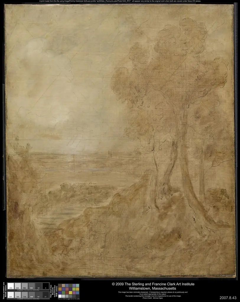 Sketch for "Dedham Vale", by John Constable